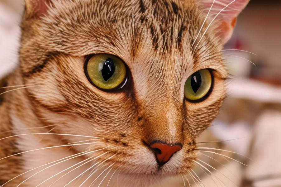 Upscaled cat photo showing fur texture